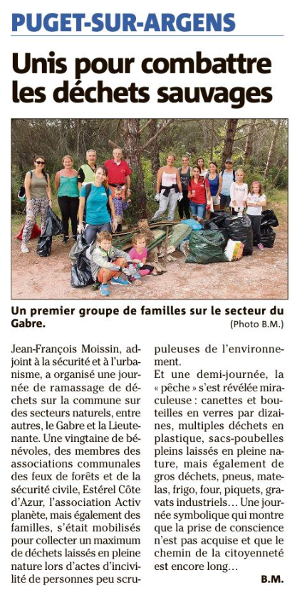 world cleanup day esterel puget