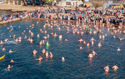 agay - bain du nouvel an