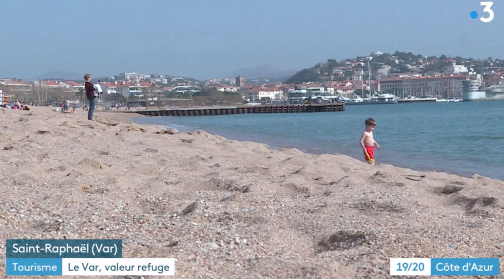 Hier soir, au Journal Télévisé de 20 heures, France 3 titrait : Le Var, valeur refuge (!) Alors qu'en Estérel Côte d'Azur nous faisons le bénéfice d'un transfert de clientèle, les touristes de leur côté apprécient notre littoral, libre de toutes restrictions pour l'instant !