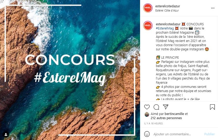 instagram jeu concours esterelmag