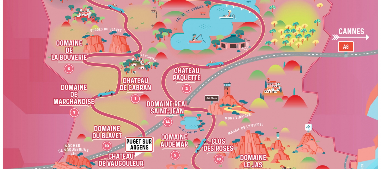 carte des domaines viticoles