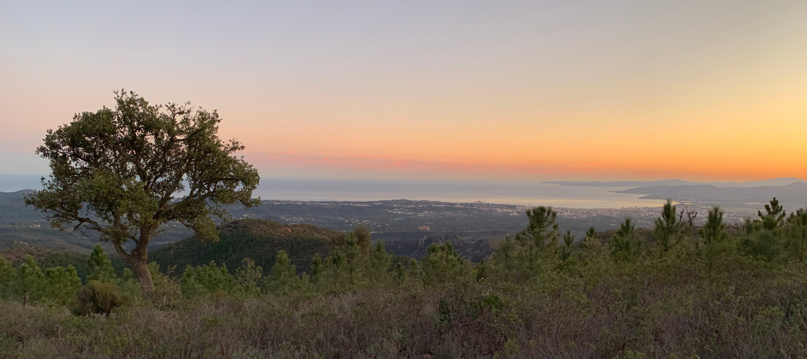 Coucher de soleil en Estérel Côte d'Azur