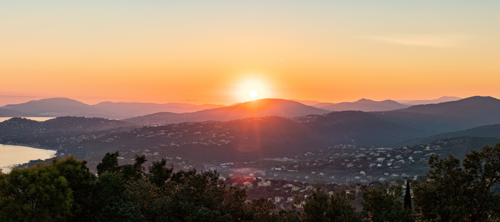 Panorama coucher de soleil