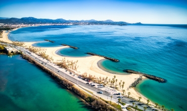 Plage de Saint-Aygulf vue aérienne