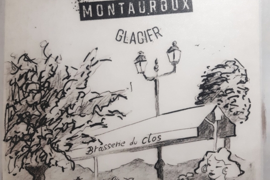 Dessin au fusain du Bar