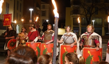 Visite romaine aux flambeaux avec la Légion Romaine Leg VII Octavia