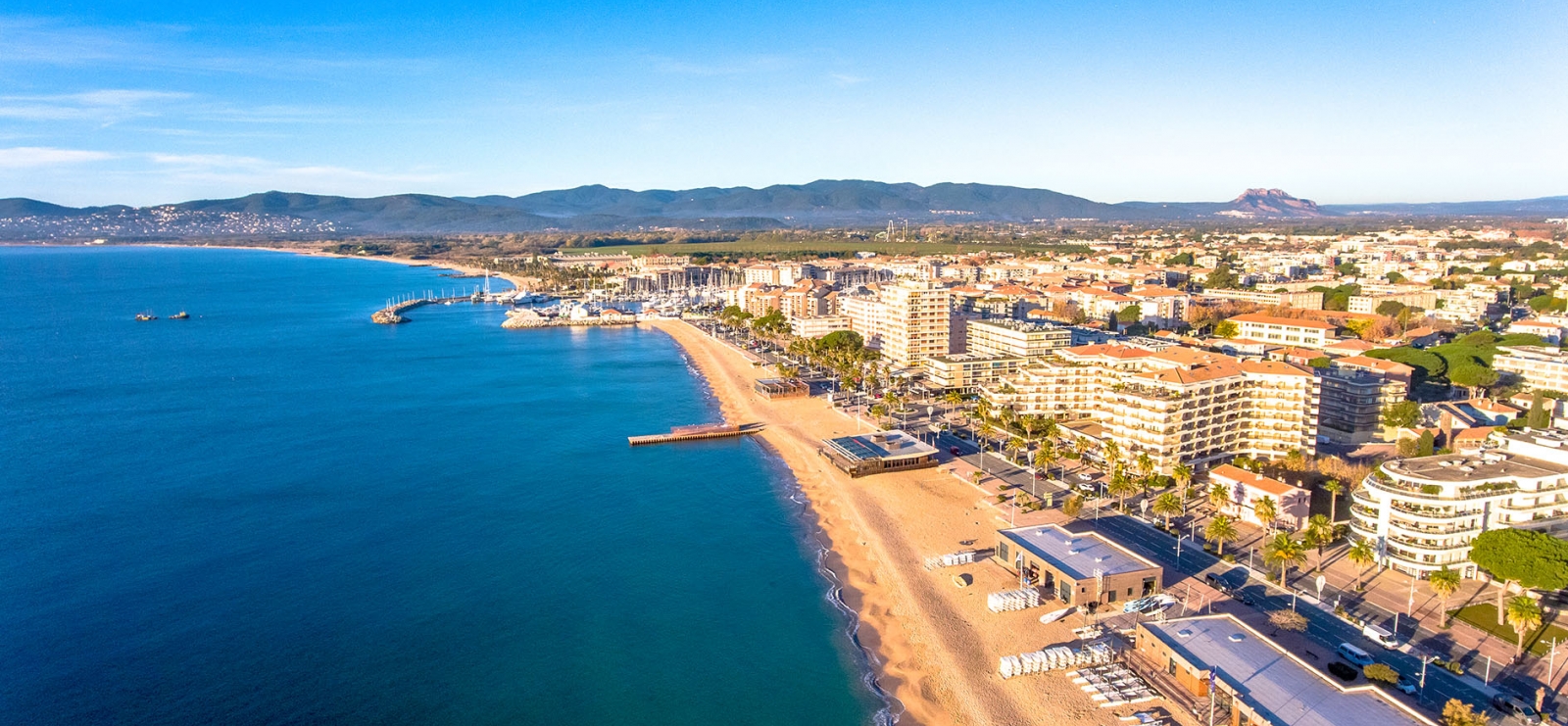 Fréjus Plage vue aérienne