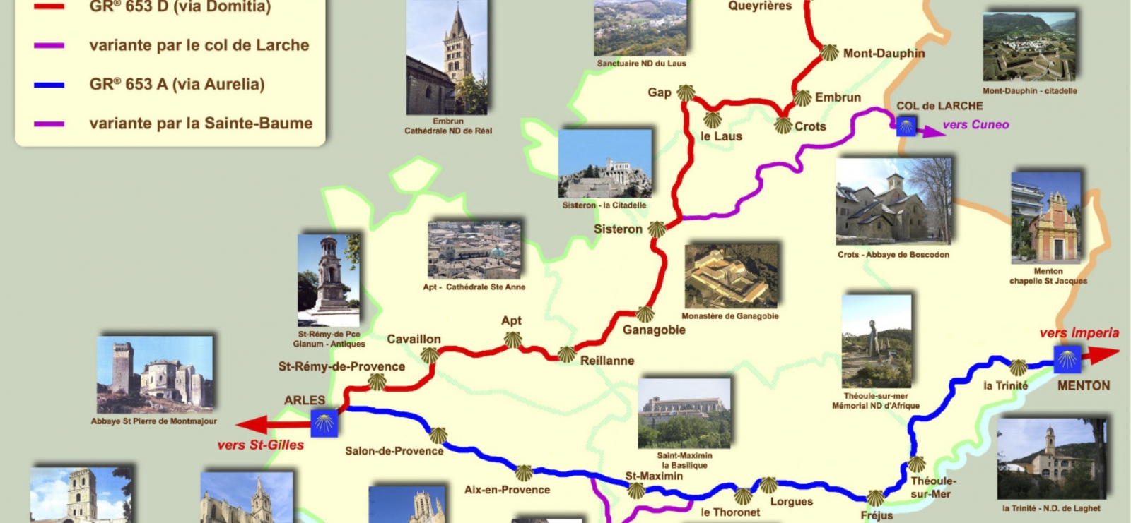 Carte du Chemin de Compostelle