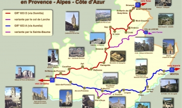 Carte du Chemin de Compostelle