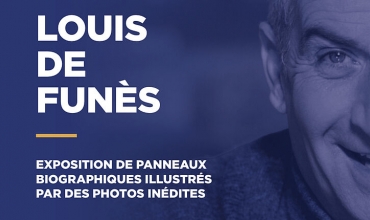 Exposition de panneaux biographiques Louis de Funes