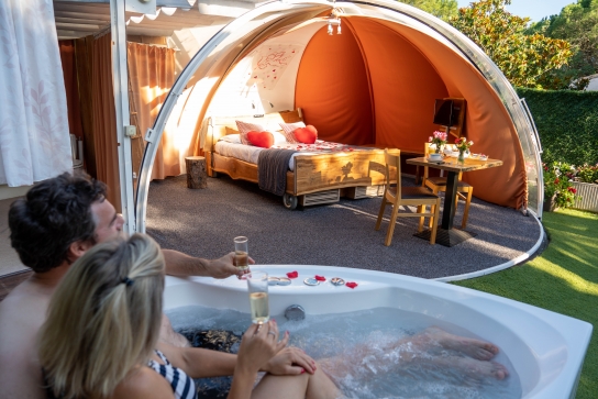 Pause détente au champagne
