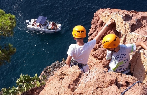 Séance d'escalade - Dramont