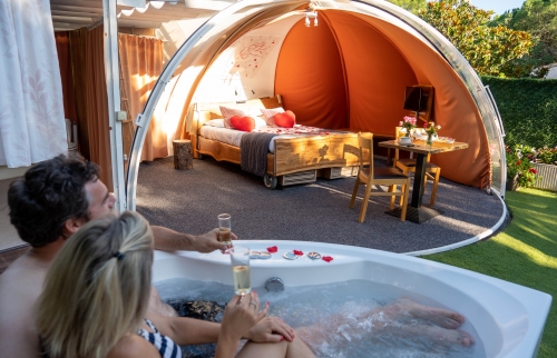 Pause détente au champagne