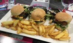 farandole d'hamburger (poisson, bœuf, poulet)