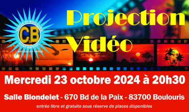 Projection vidéos du Cercle de Boulouris