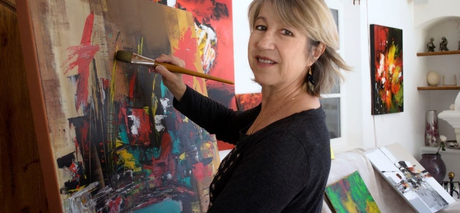 l'Artiste peintre à son travail.