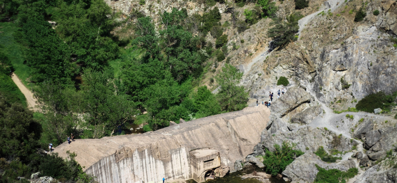 Barrage de Malpasset vue aérienne