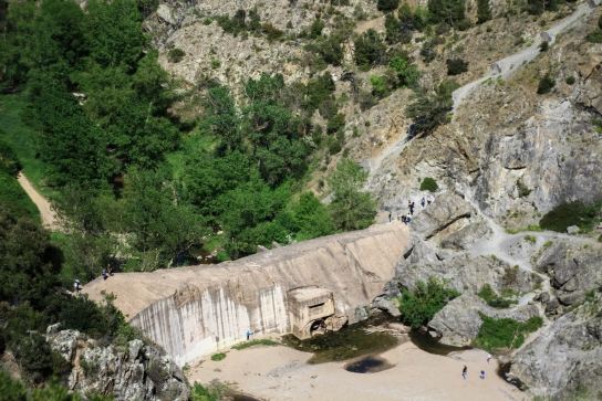 Barrage de Malpasset vue aérienne