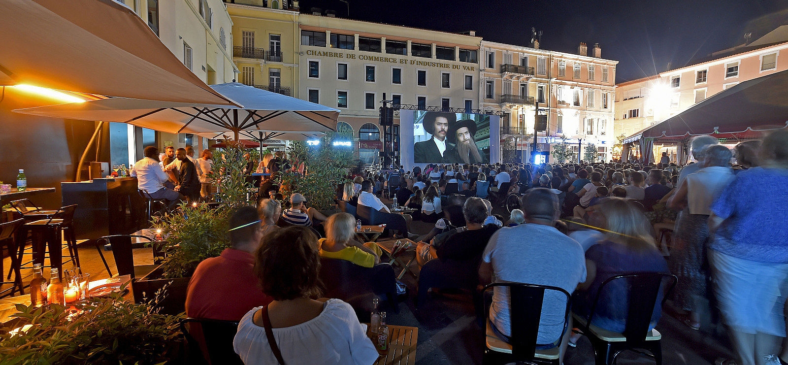 Cinéma de plein air en août