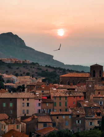 coucher soleil village