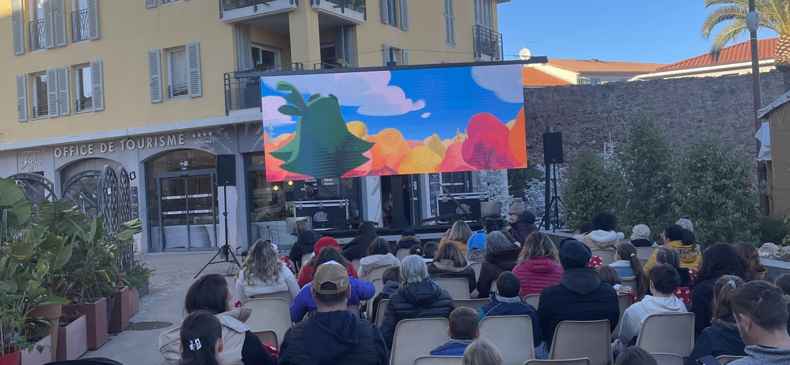 Cinéma de plein air de Noël