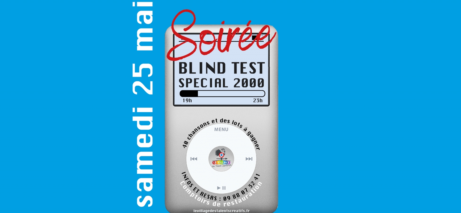 Blind test samedi 25 mai 2024 au Village des Talents Créatifs